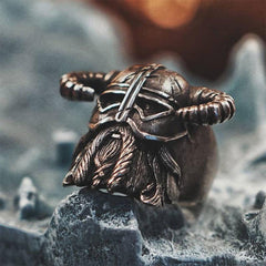 Helmet Of Berserker Viking Ring